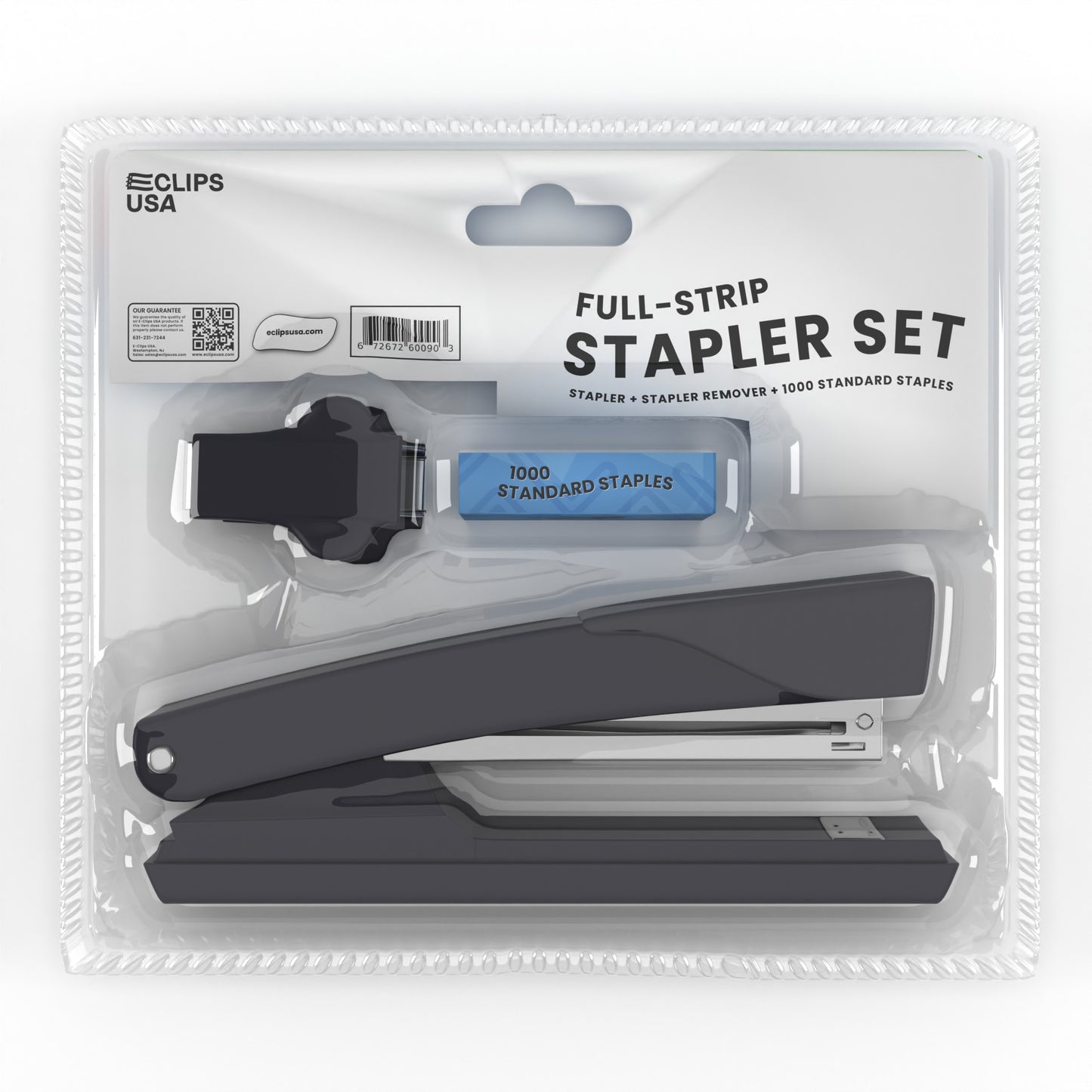 Stapler Set - Includes Full-strip Desktop Jam-free Stapler With 20 Sheet Capacity, Staple Remover, And 1000 Standard (26/6) Staples