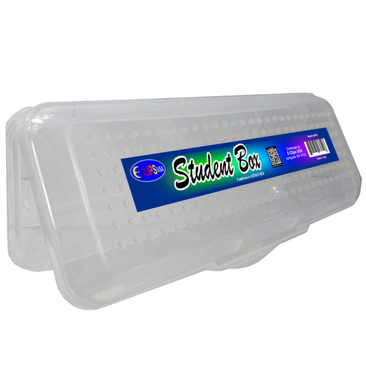 Pencil Box:  Flip Hinged - (Clear) - 3 Pack 1.75 x 8.25 x 3.25 | Case Pack