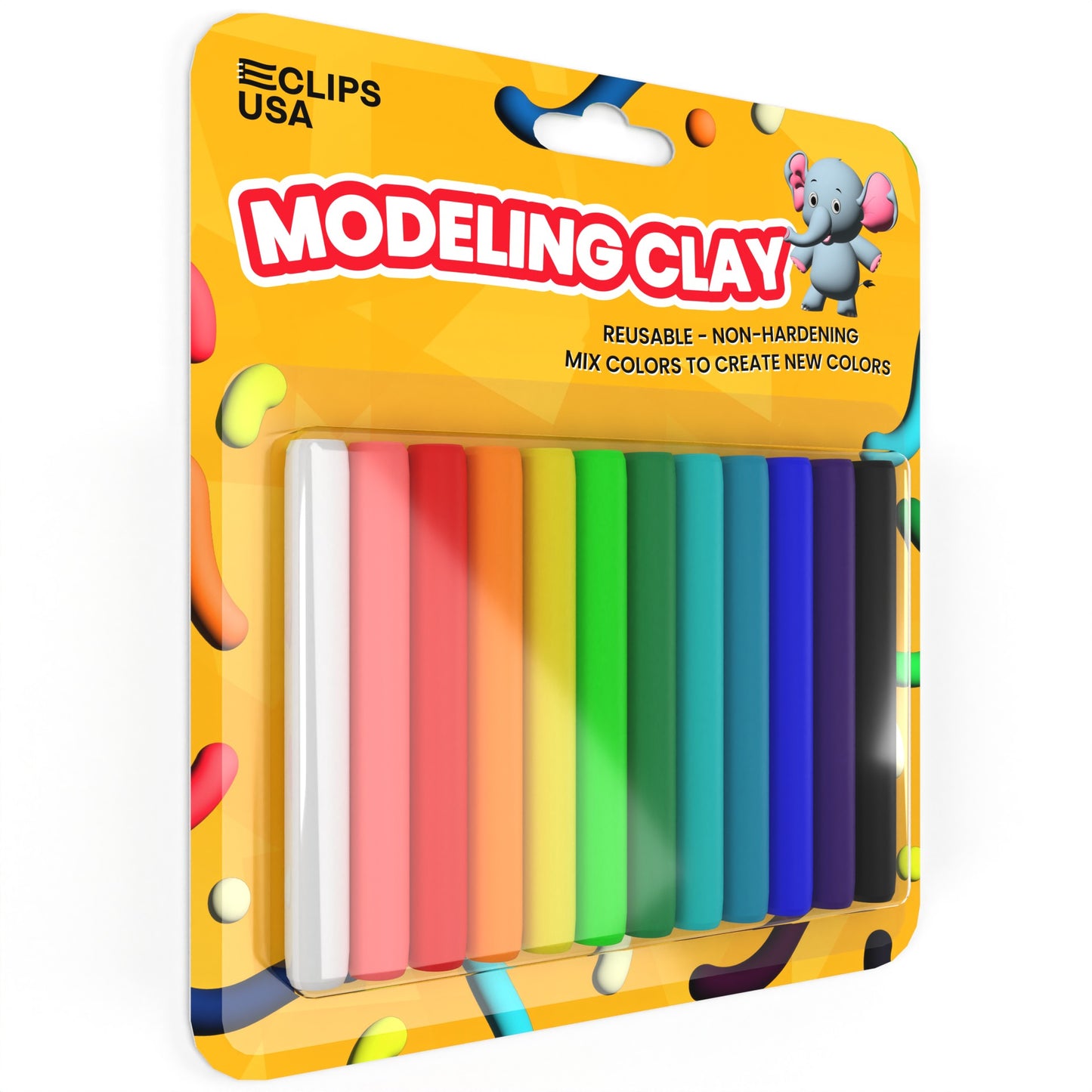 Modeling Clay For Kids: Net Weight 5.7 oz (161 g), 12 Assorted Non-Toxic Clay Sticks, Case of 48 Packs