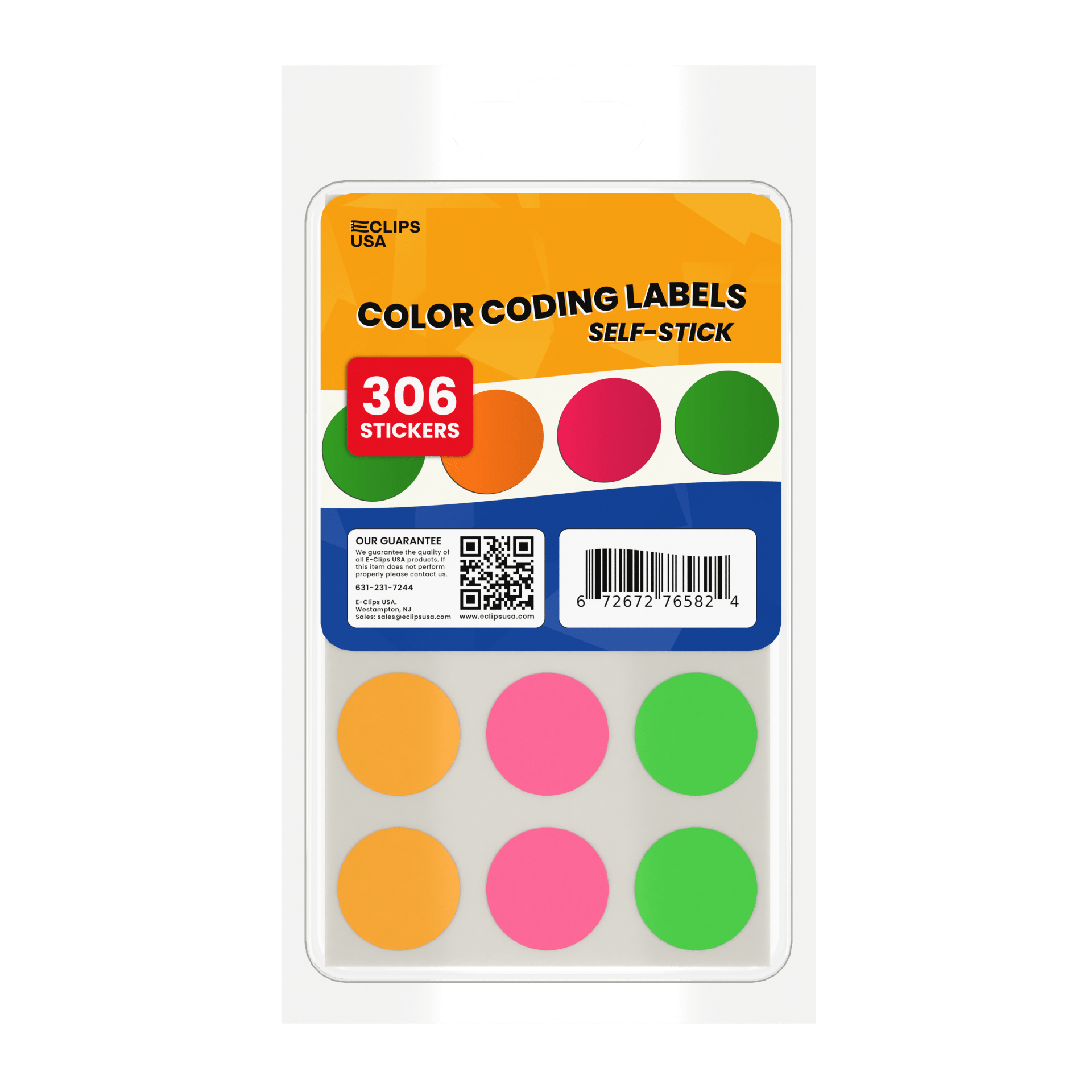 Colour Tagprint 11016 Count: E-Clips USA Color Coding Labels