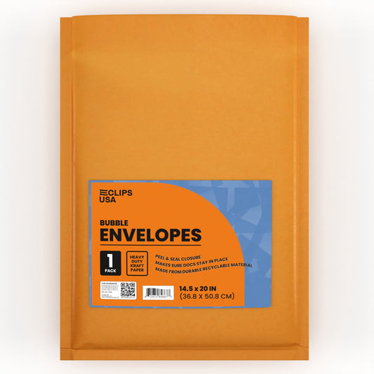 Kraft Padded Bubble Mailer Envelopes - Peel & Seal Closure, 14.5 X 20 Inches