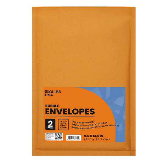 Kraft Padded Bubble Mailer Envelopes - Peel & Seal Closure, 9 X 13 Inches, 2-count