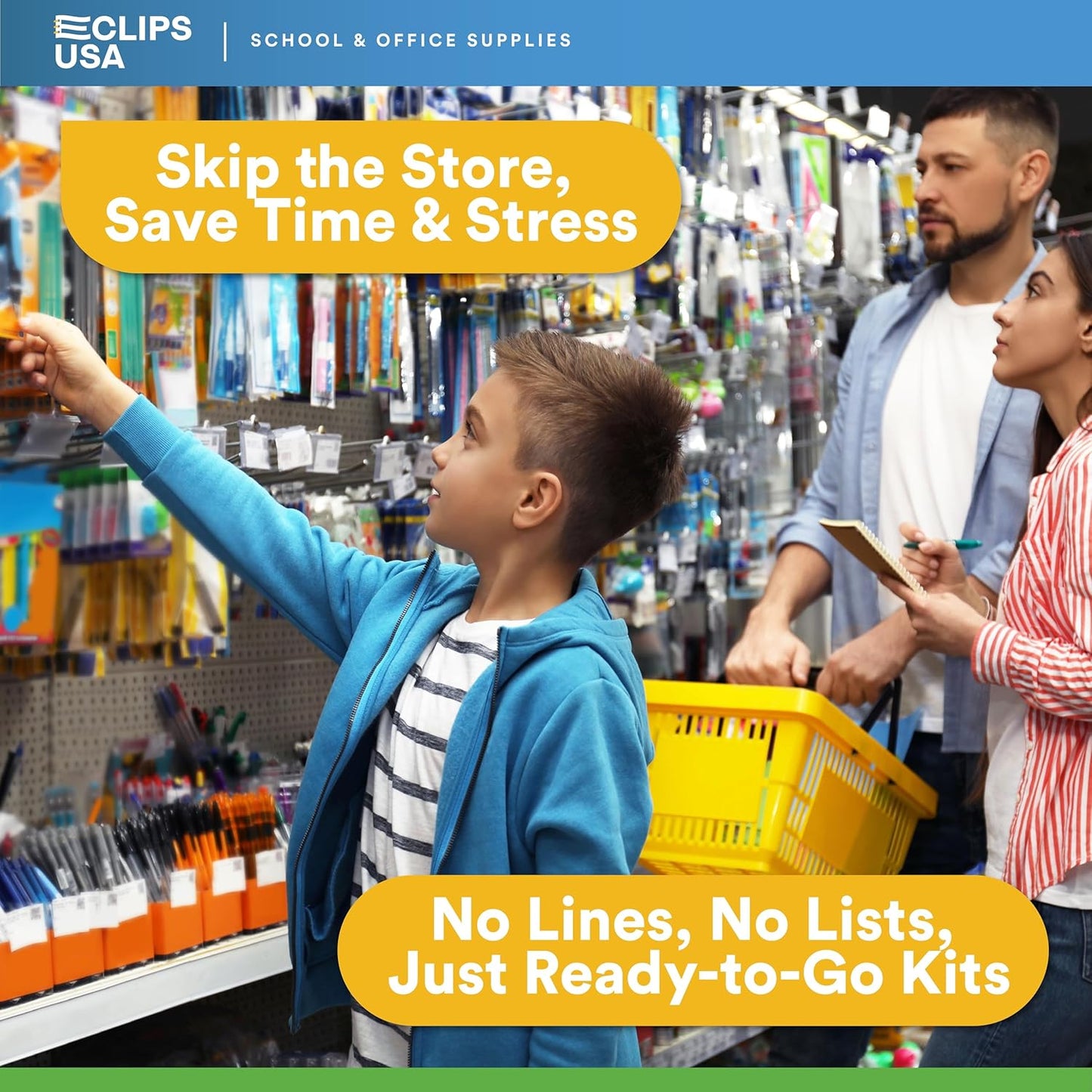 School Supply Kits for K-5 Students Case of 12 Kits