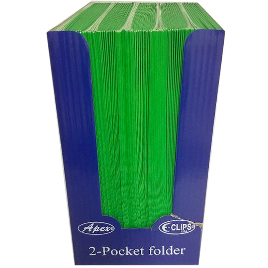 94311: Green Paper Folders, No Holes