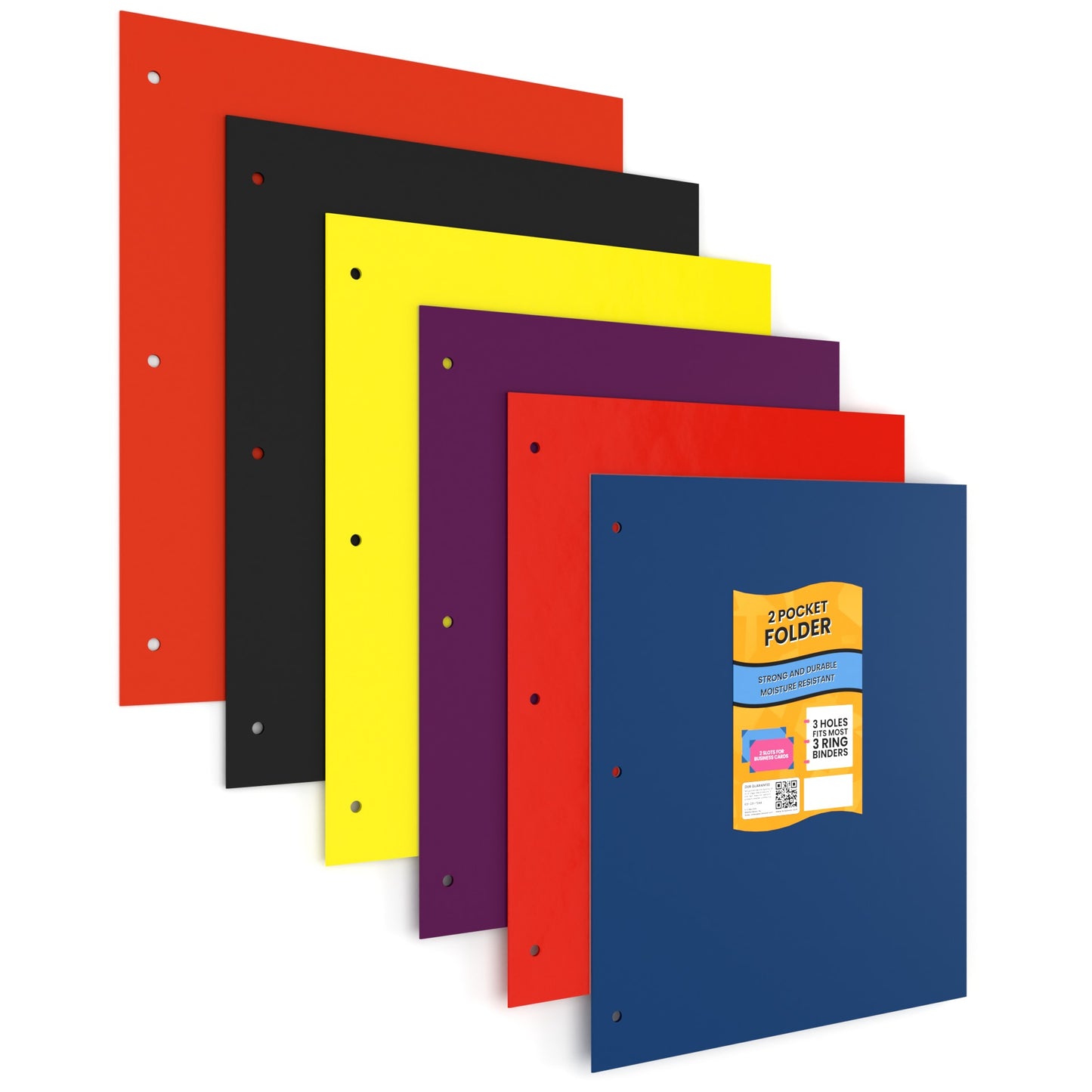 Paper Folders: Binder Pockets, (Assorted Colors), units/100