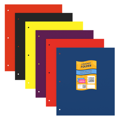 Paper Folders: Binder Pockets, (Assorted Colors), units/100