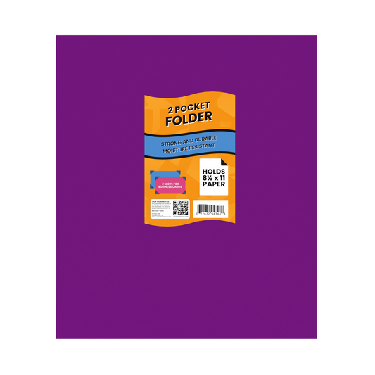 Paper Folders:  (Purple) Matt (Inside) - Shiny (Outside), No Holes | Case Pack: 100