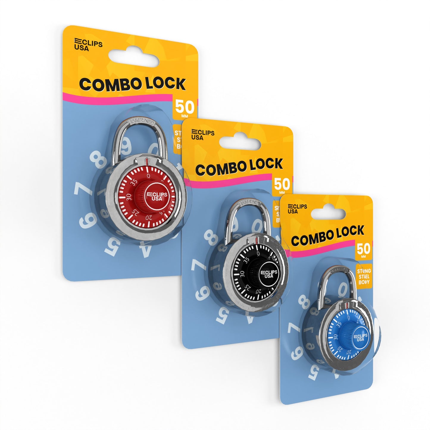 Combination Lock - School And Gym Locker, Assorted Colors