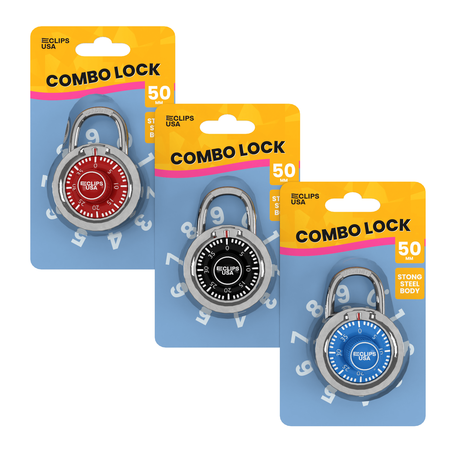 Clip Lock File 48 Units: E-Clips USA Combination Lock