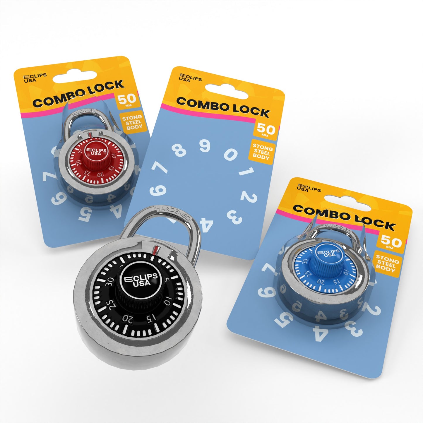 Combination Lock - School And Gym Locker, Assorted Colors