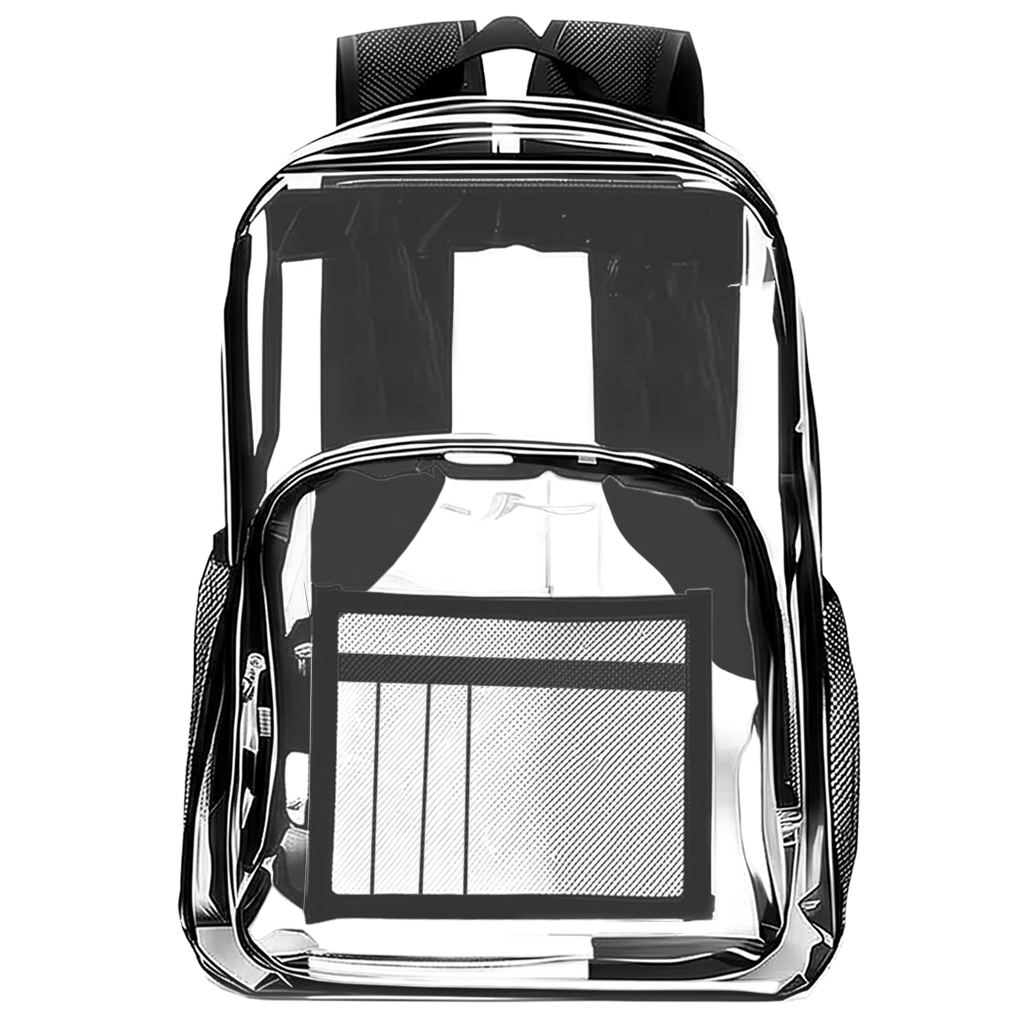 Bulk Clear Backpacks 17 Inch – Transparent Bookbags for School, Security, Events – Durable PVC with Reinforced Straps – 24 Pack