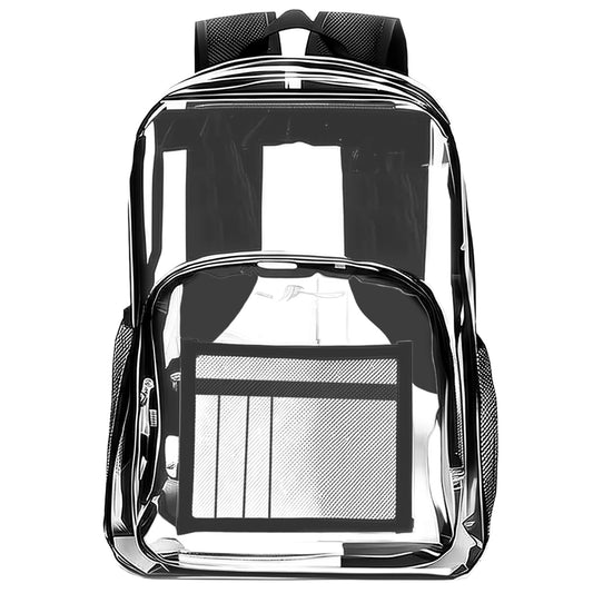 Bulk Clear Backpacks 17 Inch – Transparent Bookbags for School, Security, Events – Durable PVC with Reinforced Straps – 24 Pack
