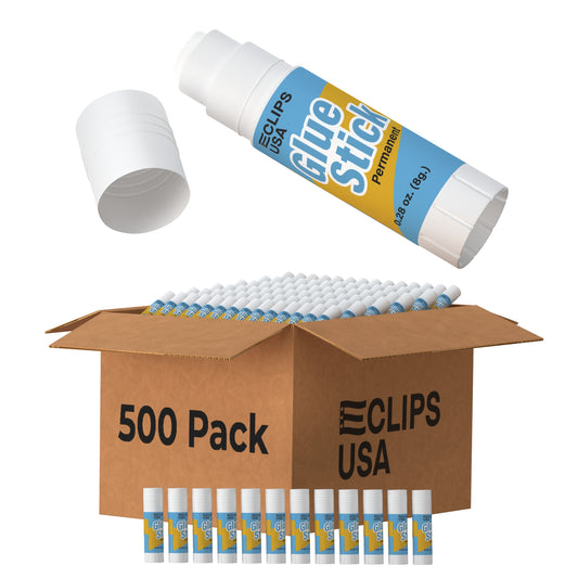 500 UNITS: Clear Glue Sticks - All-purpose, Washable, Acid-free, Photo-safe