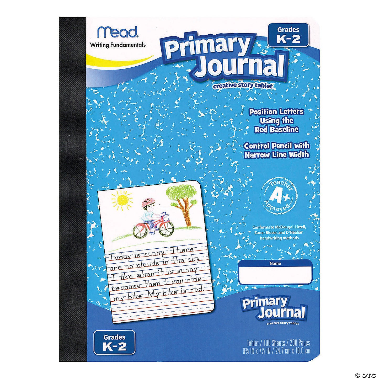 Composition Notebook: Primary Journal, 9.75 x 7.5, (Blue), 100 Sheets, units/48